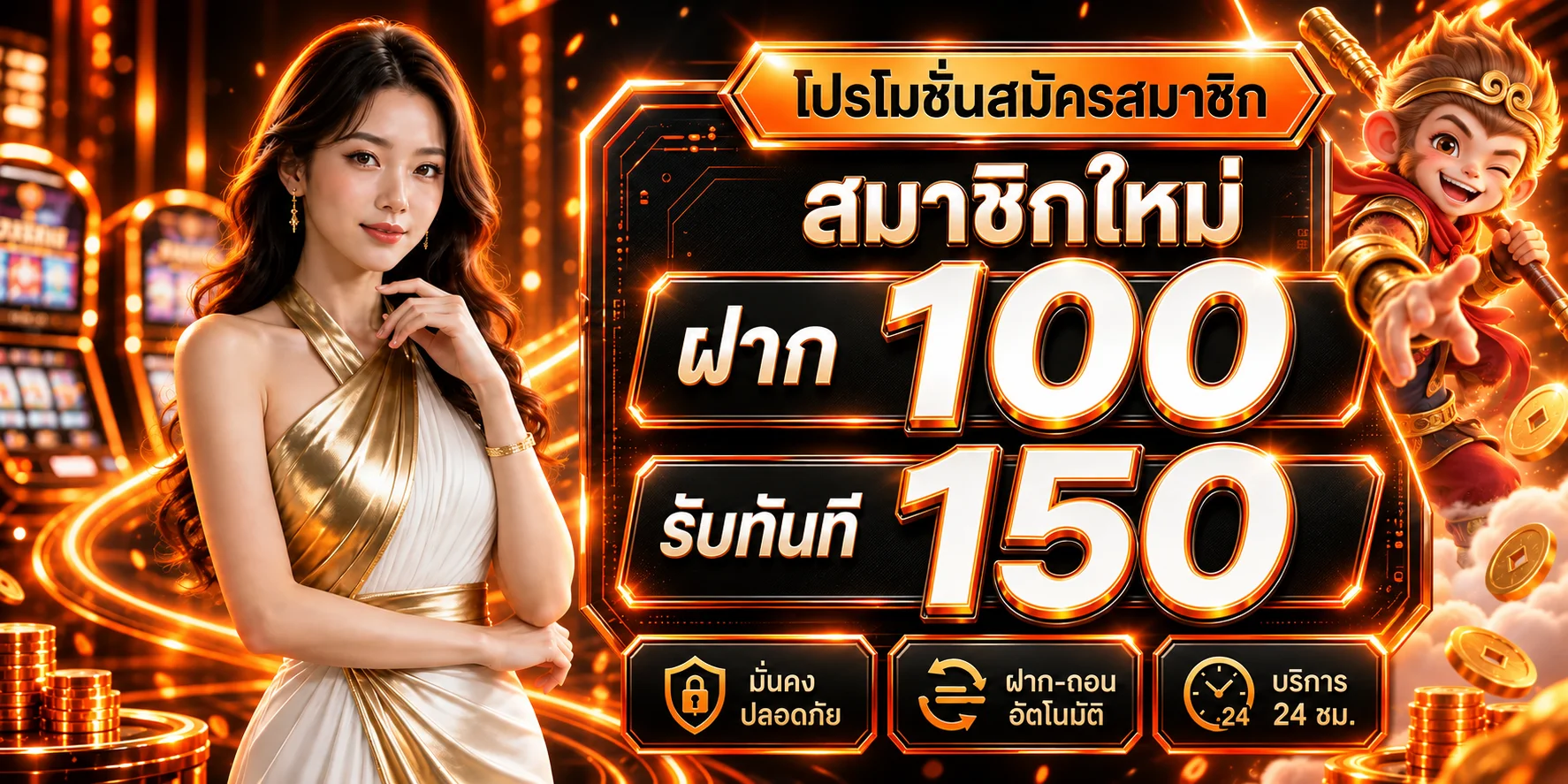 OMAKASEBET โปรโมชั่นสมาชิกใหม่ โทนส้มดำ